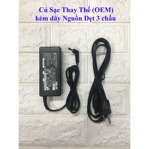 Sạc Laptop Asus X44H K43E 65W 19V 3.42A - Chân Cắm Thường 5.5mm, Hàng Nhập Khẩu, Bảo Hành 12 Tháng