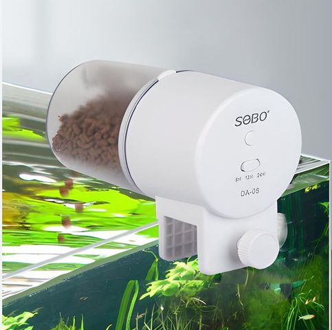 Máy Cho Cá Ăn Tự Động SOBO DA-08 - Thiết Bị Hẹn Giờ Chuyên Nghiệp 3 Chế Độ, Dung Tích 60-100g, Tiện Lợi Cho Người Nuôi Cá
