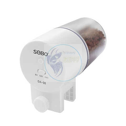 Máy Cho Cá Ăn Tự Động SOBO DA-08 - Thiết Bị Hẹn Giờ Chuyên Nghiệp 3 Chế Độ, Dung Tích 60-100g, Tiện Lợi Cho Người Nuôi Cá