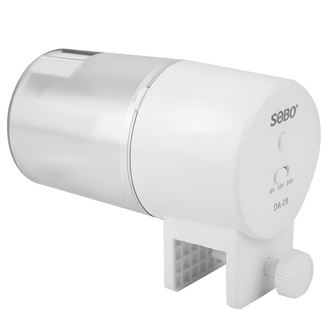 Máy Cho Cá Ăn Tự Động SOBO DA-08 - Thiết Bị Hẹn Giờ Chuyên Nghiệp 3 Chế Độ, Dung Tích 60-100g, Tiện Lợi Cho Người Nuôi Cá
