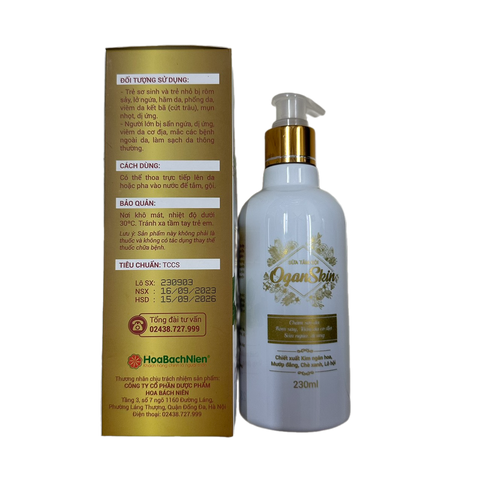 Sữa Tắm Gội Oganskin 230ml - Chăm Sóc Da Rôm Sảy, Mụn Nhọt, Dị Ứng Cho Người Lớn Và Trẻ Em, Không Kích Ứng Da