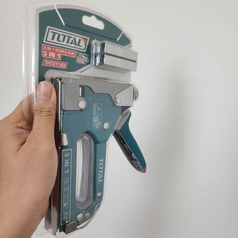 Kìm Bấm Ghim Đa Năng 3 Trong 1 Total THT31143 - Công Cụ Bắn Ghim U, T, Door Chính Hãng, Bền Bỉ, Tiện Dụng Cho Nội Thất