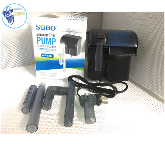 Lọc Thác Sobo WP-606H - Thiết Bị Lọc Nước Hồ Cá Nhỏ, Tiết Kiệm Diện Tích, Tạo Dòng Chảy Mềm Mại, 500L/H, Lọc Váng Hiệu Quả