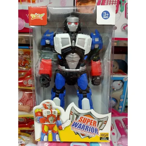 Mô hình Siêu Nhân SUPER WARRIOR Biết Đi - Đồ Chơi Phát Nhạc và Đèn LED, Kích Thích Trí Tưởng Tượng cho Bé, Quà Tặng Ý Nghĩa