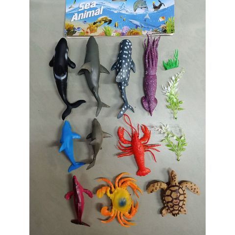 Bộ Đồ Chơi Mô Phỏng Động Vật Dưới Biển - Sea Animal 10 Con Khác Nhau, Đồ Chơi Giáo Dục Cho Trẻ Em, Tăng Cường Kỹ Năng Giao Tiếp