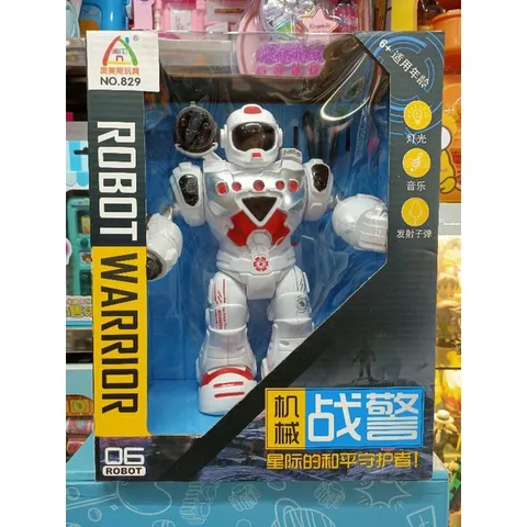 Hộp đồ chơi Robot lắp pin biết đi, có nhạc và đèn phát sáng 829 (tặng kèm pin và giao màu ngẫu nhiên)