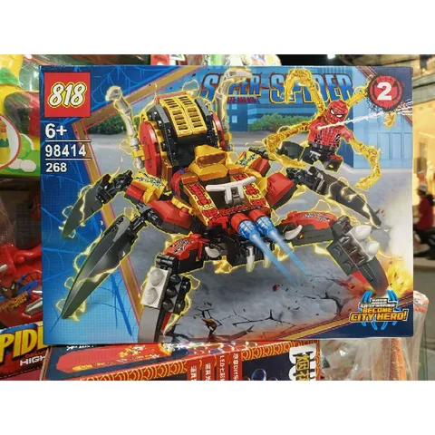Hộp lê gô lắp ghép mô hình Người Nhện SUPER SPIDER 98414-2