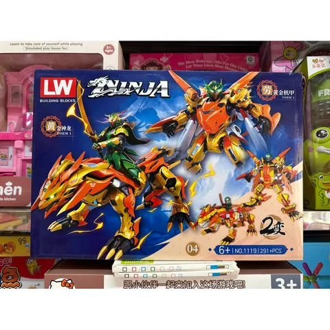 Bộ Xếp Hình Lắp Ghép Lê Gô NINJA Rồng 1119-4 - Đồ Chơi Sáng Tạo 291 Chi Tiết Cho Trẻ Em