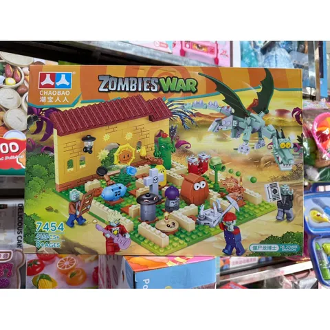 Bộ xếp hình lắp ghép lê gô ZOMBIES WAR 7454 – 416 chi tiết, sáng tạo mô hình thỏa sức cho bé, đồ chơi giáo dục phát triển tư duy