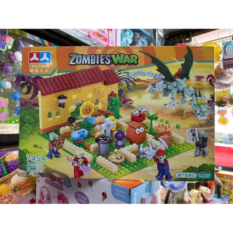 Bộ xếp hình lắp ghép lê gô ZOMBIES WAR 7454 – 416 chi tiết, sáng tạo mô hình thỏa sức cho bé, đồ chơi giáo dục phát triển tư duy