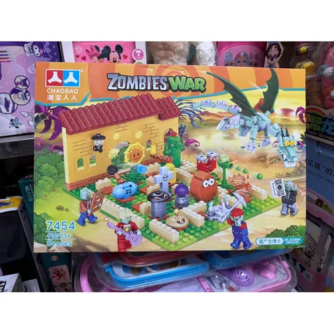 Bộ xếp hình lắp ghép lê gô ZOMBIES WAR 7454 – 416 chi tiết, sáng tạo mô hình thỏa sức cho bé, đồ chơi giáo dục phát triển tư duy