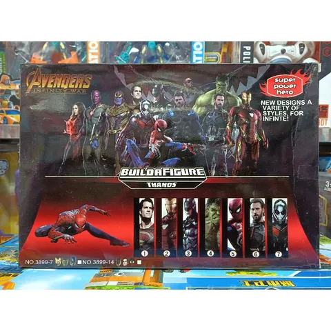 Hộp đồ chơi mô hình nhân vật siêu anh hùng Avengers có đèn phát sáng - Bộ 3 nhân vật cao 23cm, an toàn cho trẻ em, quà tặng ý nghĩa