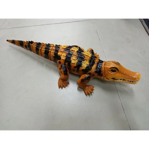 Hộp đồ chơi Cá sấu lắp pin biết đi có nhạc và đèn phát sáng - Đồ chơi giáo dục cho trẻ em, tặng kèm pin, nhiều màu sắc thú vị