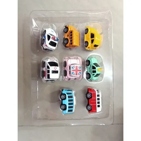Hộp đồ chơi có 8 chiếc Xe ô tô bằng hợp kim chạy bánh đà 803045