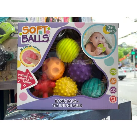 Hộp đồ chơi Bóng cao su mềm bóp kêu cho trẻ sơ sinh - Bộ đồ chơi nhiều màu sắc phát triển tư duy và kỹ năng giao tiếp 1866
