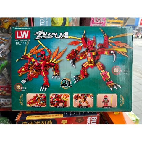 Bộ đồ chơi xếp hình lắp ghép Lê Gô NINJA Rồng 1119-1 - 298 chi tiết phát triển tư duy sáng tạo cho trẻ em