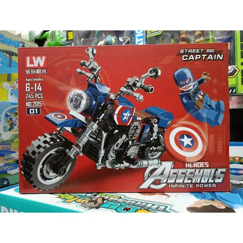 Hộp lê gô lắp ghép mô hình xe máy STREET CAPTAIN HEROES ASSEMBLS 2015-1