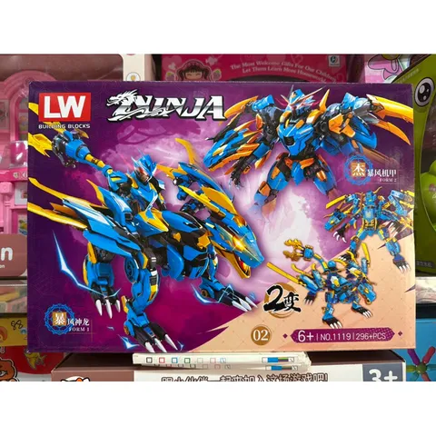 Bộ Xếp Hình Lắp Ghép Lê Gô NINJA Rồng 1119-2 - 296 Chi Tiết Thú Vị cho Trẻ Em - Phát Triển Trí Tuệ và Sáng Tạo