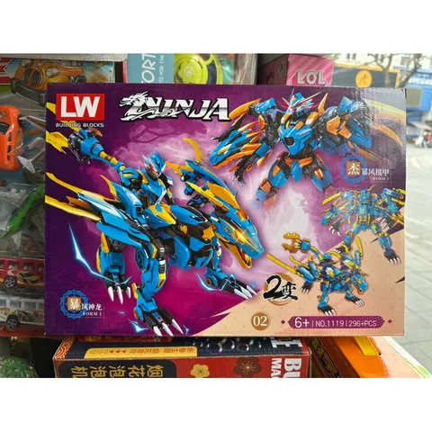Bộ Xếp Hình Lắp Ghép Lê Gô NINJA Rồng 1119-2 - 296 Chi Tiết Thú Vị cho Trẻ Em - Phát Triển Trí Tuệ và Sáng Tạo