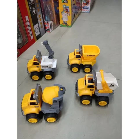 Bộ đồ chơi có 4 chiếc Xe ô tô công trình chạy bằng bánh đà 5002