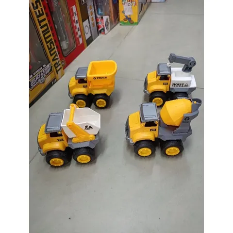 Bộ đồ chơi có 4 chiếc Xe ô tô công trình chạy bằng bánh đà 5002