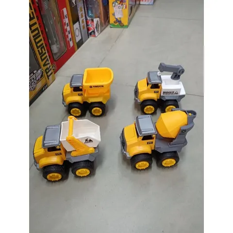 Bộ đồ chơi có 4 chiếc Xe ô tô công trình chạy bằng bánh đà 5002