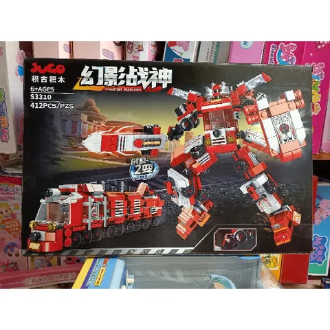 Hộp Lê Gô Lắp Ghép 2in1 Tàu Hoả và Robot 3310 - Bộ Đồ Chơi 412 Chi Tiết Sáng Tạo cho Trẻ Em