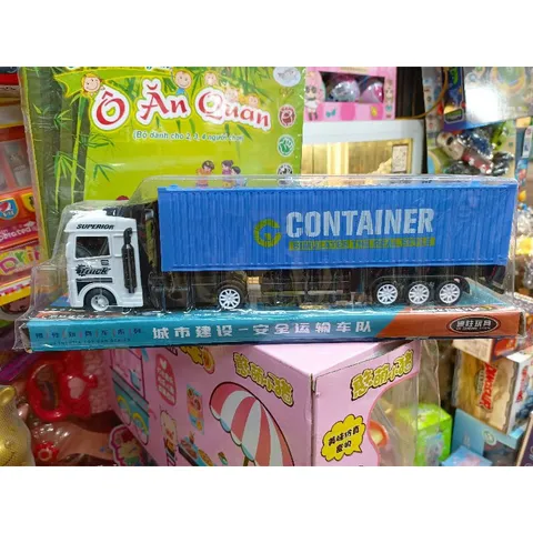 Hộp Lắp Ghép Xe Ô Tô Container Bánh Đà 43x27x6 cm - Đồ Chơi Trẻ Em Phát Triển Tư Duy và Sáng Tạo