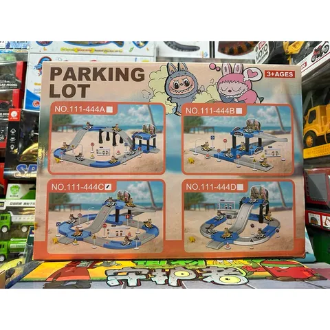 Hộp đồ chơi lắp ráp đường trượt PARKING LOT LABUBU 111-444 - Đồ chơi phát triển tư duy và kỹ năng xã hội cho trẻ em