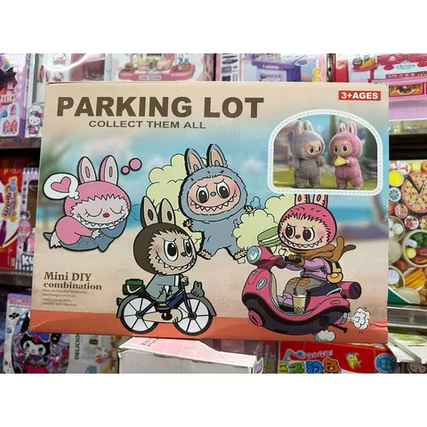 Hộp đồ chơi lắp ráp đường trượt PARKING LOT LABUBU 111-444 - Đồ chơi phát triển tư duy và kỹ năng xã hội cho trẻ em