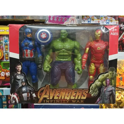 Hộp đồ chơi mô hình siêu nhân Avengers có đèn phát sáng 30cm - Đồ chơi trẻ em hỗ trợ phát triển tư duy sáng tạo và kỹ năng giao tiếp