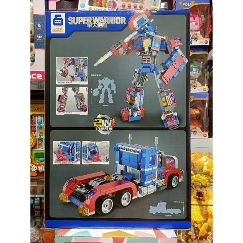 Hộp Lê Gô Lắp Ghép 2in1 Mô Hình Robot và Xe Ô Tô SUPER WARRIOR BB301 - Đồ Chơi Giáo Dục Sáng Tạo Cho Trẻ Em