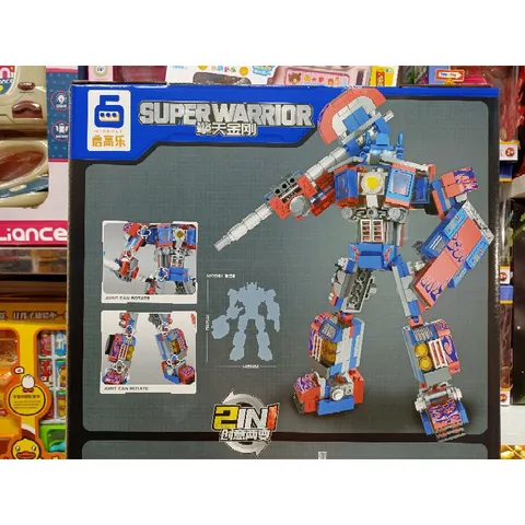 Hộp Lê Gô Lắp Ghép 2in1 Mô Hình Robot và Xe Ô Tô SUPER WARRIOR BB301 - Đồ Chơi Giáo Dục Sáng Tạo Cho Trẻ Em