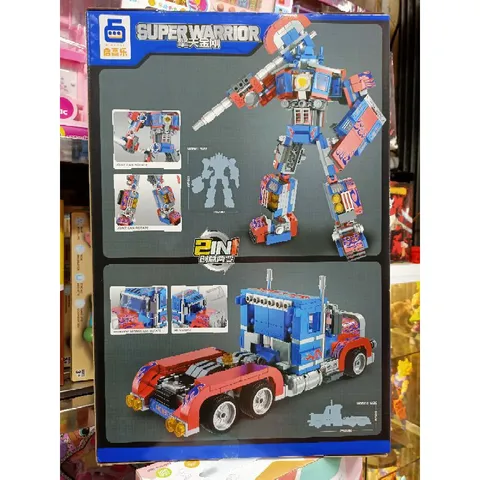 Hộp Lê Gô Lắp Ghép 2in1 Mô Hình Robot và Xe Ô Tô SUPER WARRIOR BB301 - Đồ Chơi Giáo Dục Sáng Tạo Cho Trẻ Em