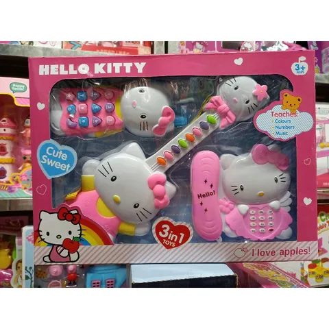 Hộp Đàn 3in1 Hello Kitty Cute Sweet - Đồ Chơi Âm Nhạc Có Đèn Phát Sáng cho Trẻ Em - Quà Tặng Ý Nghĩa