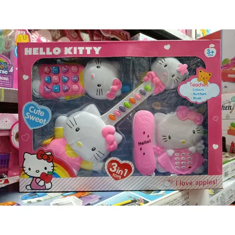 Hộp Đàn 3in1 Hello Kitty Cute Sweet - Đồ Chơi Âm Nhạc Có Đèn Phát Sáng cho Trẻ Em - Quà Tặng Ý Nghĩa