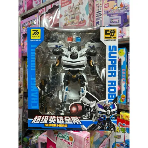 Hộp đồ chơi lắp ghép Robot biến hình thành xe ô tô SUPER ROBOT 666-83