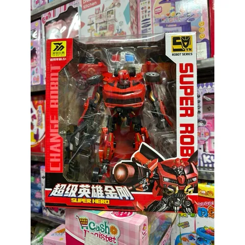 Hộp đồ chơi lắp ghép Robot biến hình thành xe ô tô SUPER ROBOT 666-83