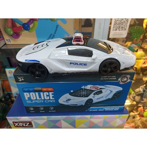 Hộp đồ chơi Xe ô tô SUPER CAR chạy pin có nhạc và đèn phát sáng 028 (tặng kèm pin)