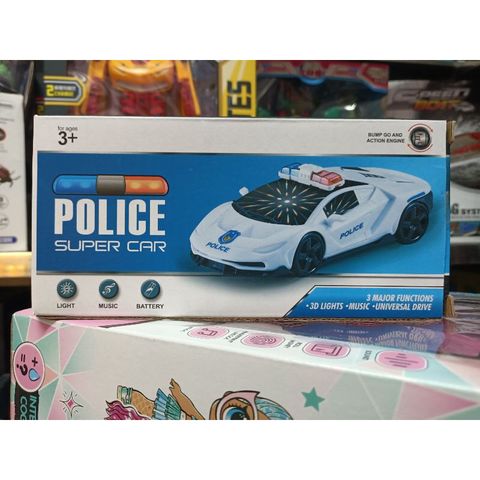 Hộp đồ chơi Xe ô tô SUPER CAR chạy pin có nhạc và đèn phát sáng 028 (tặng kèm pin)