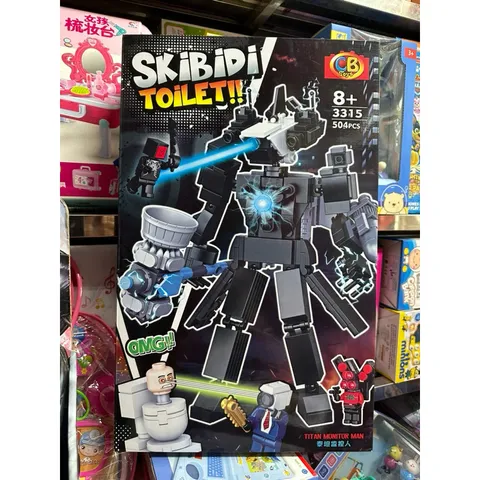 Mã 3315 - Hộp lê gô lắp ghép mô hình Robot SKIBIDI TOILET