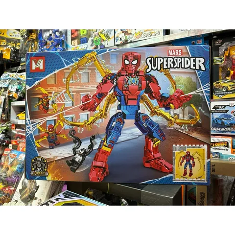 Hộp Lê Gô Lắp Ghép Mô Hình Robot Người Nhện SUPER SPIDER 1292 - 611 Chi Tiết Đáng Yêu Cho Bé Thoả Sáng Tạo