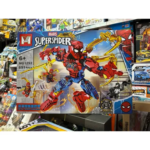 Hộp Lê Gô Lắp Ghép Mô Hình Robot Người Nhện SUPER SPIDER 1292 - 611 Chi Tiết Đáng Yêu Cho Bé Thoả Sáng Tạo