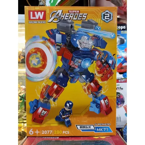 Hộp Lê Gô Lắp Ghép Robot Super Heroes 2077-2 - 280 Mảnh Ghép, Sáng Tạo Cho Bé, Đồ Chơi Phát Triển Trí Tuệ