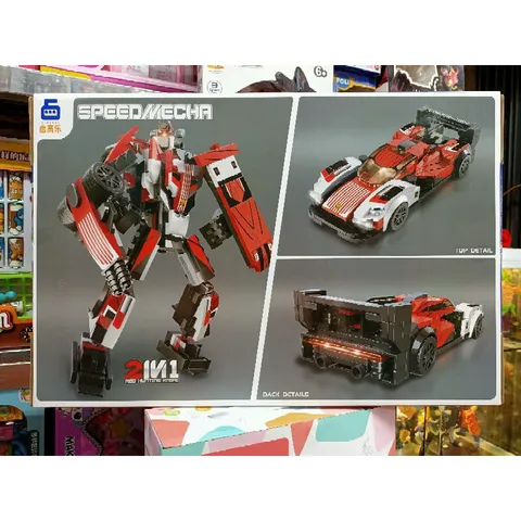 BB200 - Hộp lê gô lắp ghép mô hình Robot và Xe ô tô SPEED MECHA