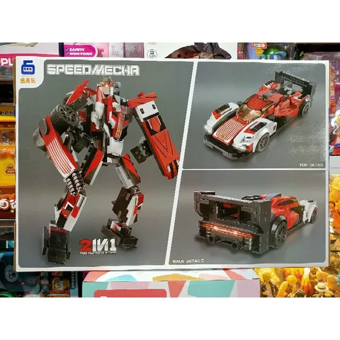 BB200 - Hộp lê gô lắp ghép mô hình Robot và Xe ô tô SPEED MECHA