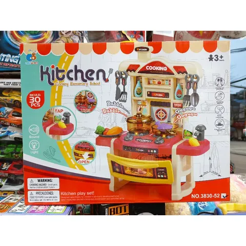 Mã 3830-52 # Hộp Bếp nấu ăn COOKING PLAY SET có nhạc và đèn phát sáng (tặng kèm pin)
