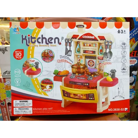 Mã 3830-52 # Hộp Bếp nấu ăn COOKING PLAY SET có nhạc và đèn phát sáng (tặng kèm pin)