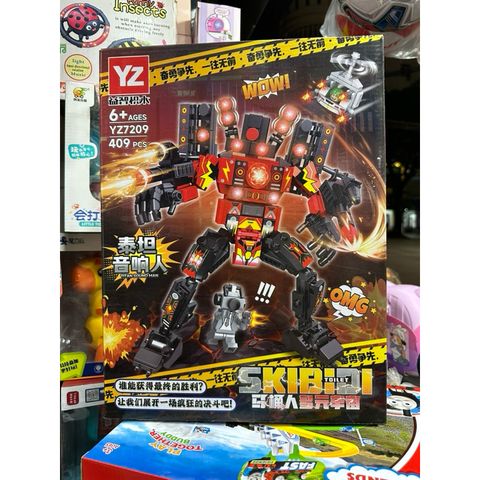 Hộp Lắp Ghép LEGO Mô Hình Robot SKIBIDI TOILET 409 Chi Tiết - Đồ Chơi Sáng Tạo Dành Cho Trẻ Em