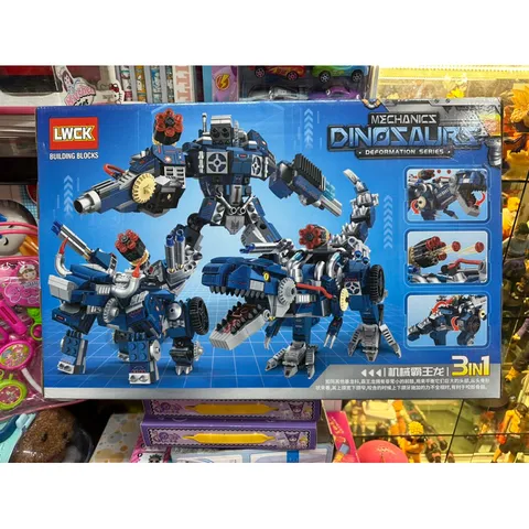 Mã 60035 - Hộp lê gô lắp ghép 3in1 mô hình Robot và khủng long bạo chúa